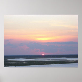 Sonnenuntergang über der Bucht von Margate NJ Poster