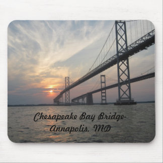 Sonnenuntergang über der Chesapeake Bay-Brücke Mousepad