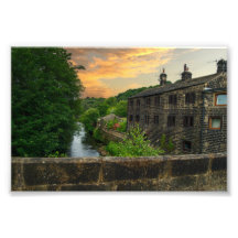 Sonnenuntergang über der Hawksclough-Brücke, Mytho