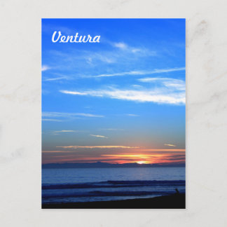 Sonnenuntergang über der Insel Santa Cruz Postkarte