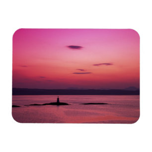 Sonnenuntergang über der Isle of Skye, von Mallaig Magnet