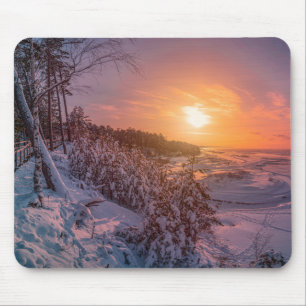 Sonnenuntergang über der Schneeküste Mousepad