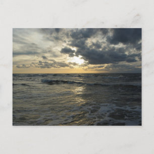 Sonnenuntergang über der Seepostkarte Postkarte