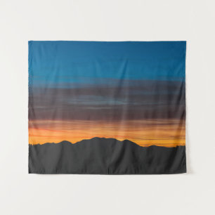 Sonnenuntergang über der Silhouette Wandteppich