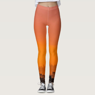 Sonnenuntergang über der Stadt Leggings