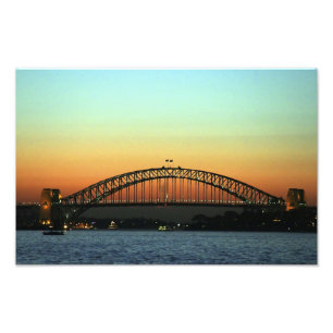 Sonnenuntergang über der Sydney Harbour Bridge, Au Fotodruck