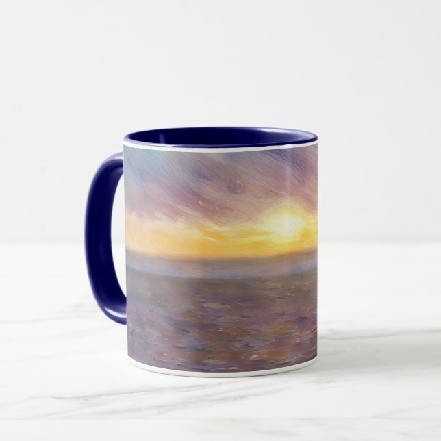 Sonnenuntergang über der Tasse der Ocean Art (Vorderseite Links)