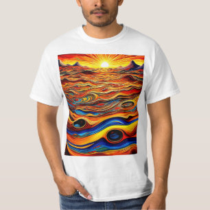 Sonnenuntergang über der Wüste Landschaft 2 T-Shirt