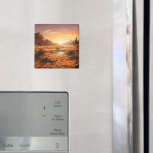 Sonnenuntergang über der Wüste Magnet