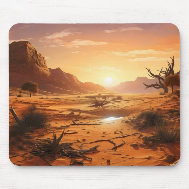 Sonnenuntergang über der Wüste Mousepad (Vorne)