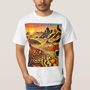 Sonnenuntergang über der Wüstenlandschaft 6 T-Shirt