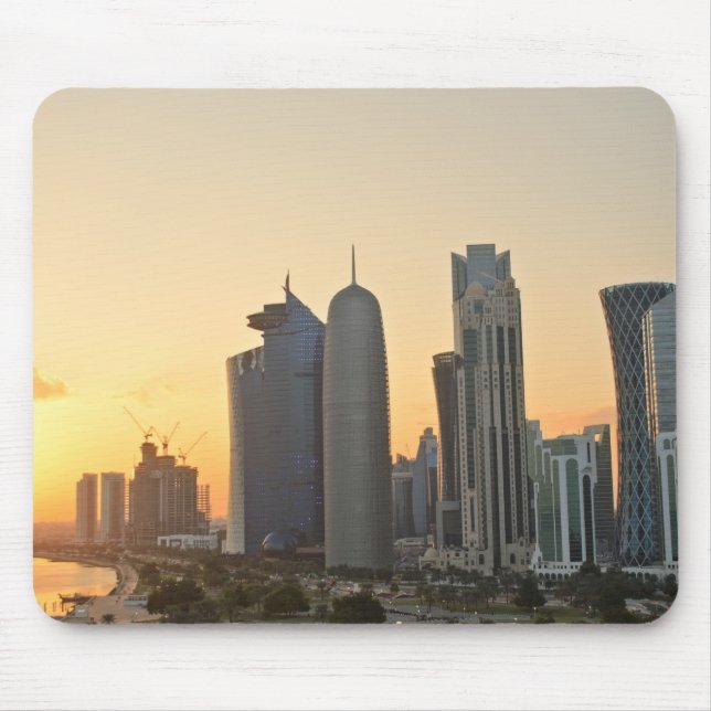 Sonnenuntergang über Doha, Qatar mousepad (Vorne)