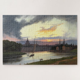 Sonnenuntergang über Dresden Puzzle