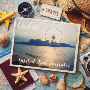 Sonnenuntergang über Dubai – Stadt der Wunder Postkarte