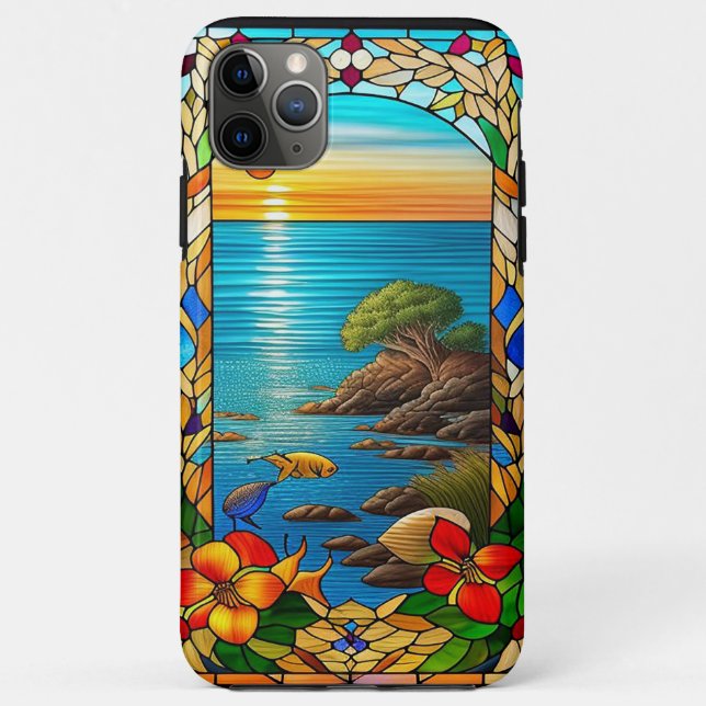 Sonnenuntergang über einer felsigen Küste Case-Mate iPhone Hülle (Rückseite)
