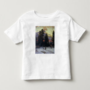 Sonnenuntergang über einer Winter-Landschaft, Kleinkind T-shirt