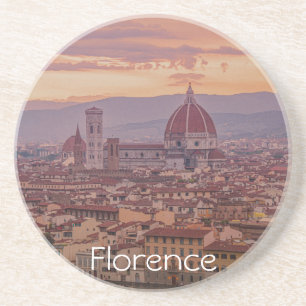 Sonnenuntergang über Florenz, Italien Getränkeuntersetzer
