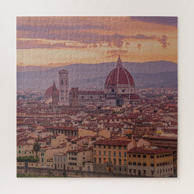 Sonnenuntergang über Florenz, Italien Puzzle (Vertikal)