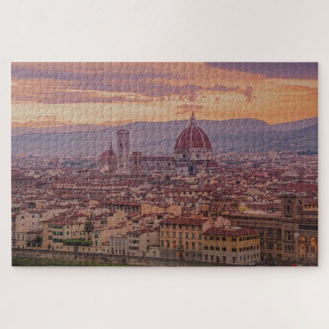Sonnenuntergang über Florenz, Italien Puzzle (Horizontal)