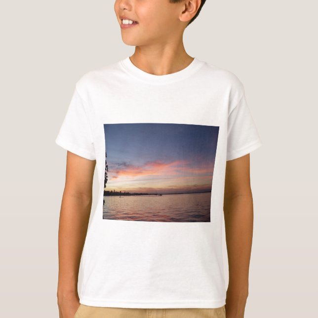 Sonnenuntergang über Florida Bay, Key Largo FL T-Shirt (Vorderseite)