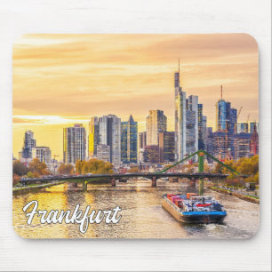 Sonnenuntergang über Frankfurt, Deutschland Mousepad