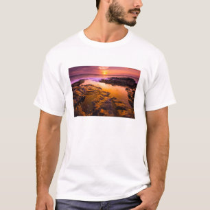 Sonnenuntergang über Gezeitentümpeln, Hawaii T-Shirt