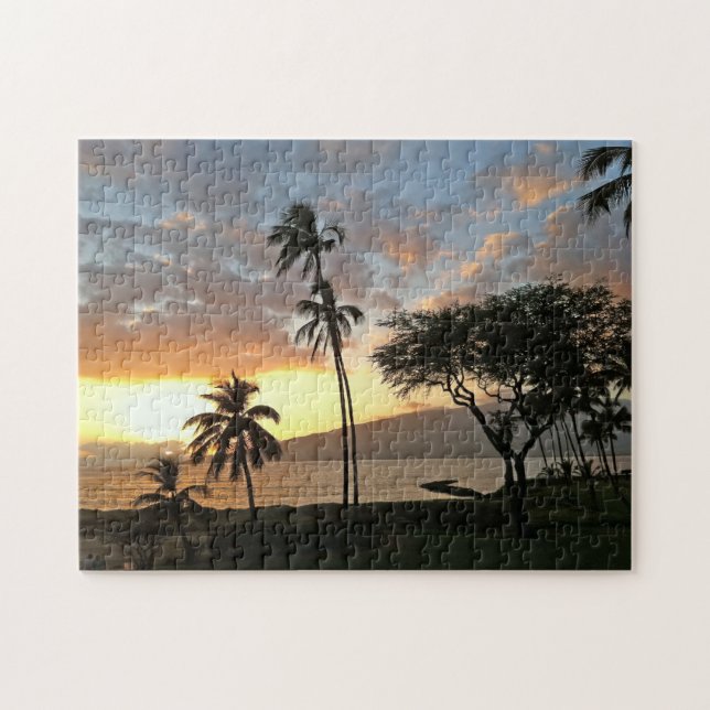 Sonnenuntergang über Maalaea Bucht, Maui Puzzle (Horizontal)