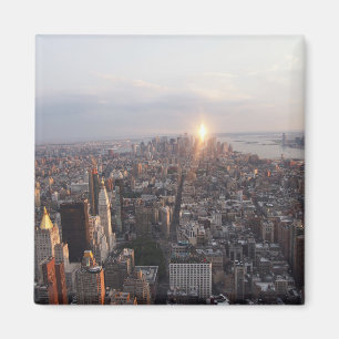 Sonnenuntergang über Manhattan Magnet