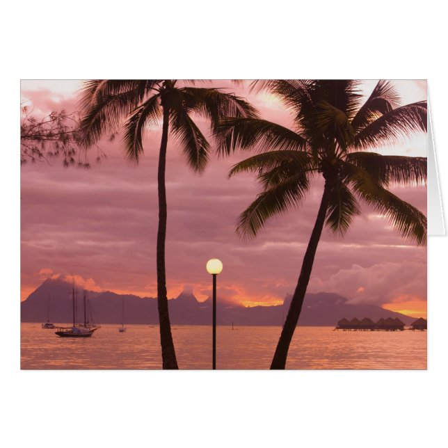 Sonnenuntergang über Moorea vom Sofitel Maeva Beac (Vorderseite (Horizontal))