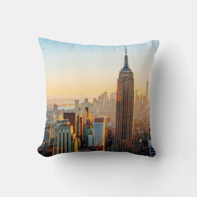 Sonnenuntergang über New York Kissen (Vorderseite)