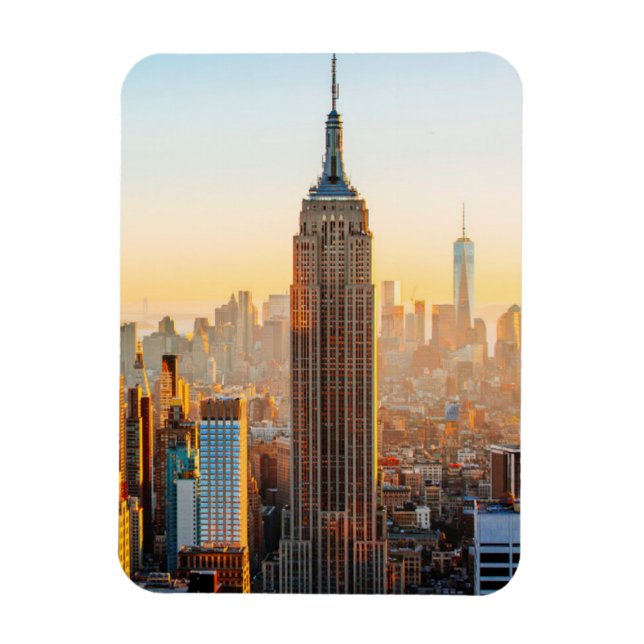Sonnenuntergang über New York Magnet (Vertikal)
