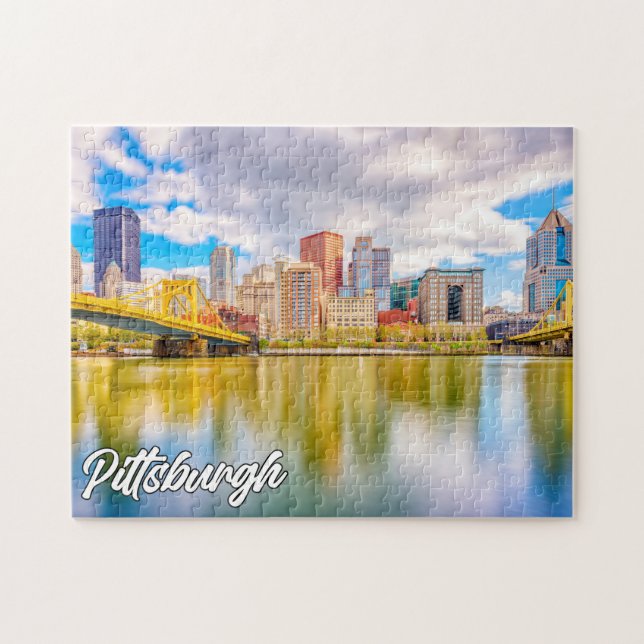 Sonnenuntergang über Pittsburgh, Pennsylvania Puzzle (Horizontal)