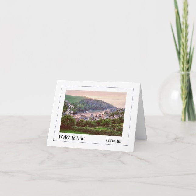 Sonnenuntergang über Port Isaac, Cornwall Karte (Vorderseite)