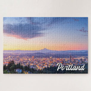 Sonnenuntergang über Portland, Oregon Puzzle
