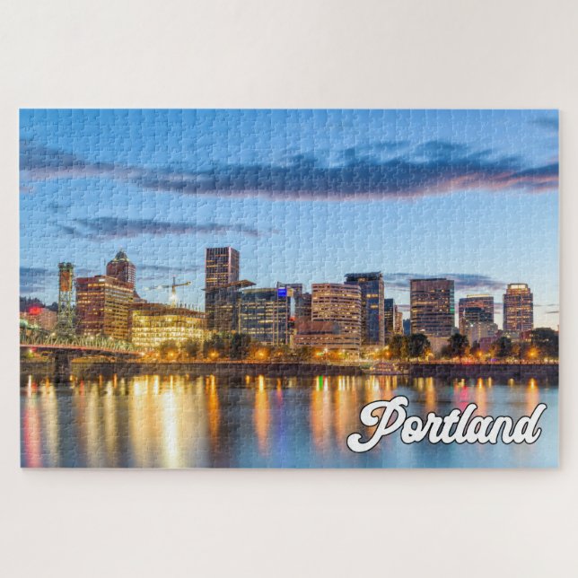 Sonnenuntergang über Portland, Oregon Puzzle (Horizontal)