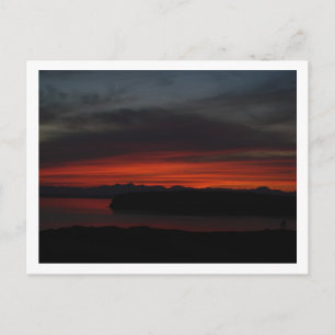 Sonnenuntergang über Puget Sound Postkarte