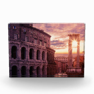 Sonnenuntergang über Rom Kolosseum Fotoblock