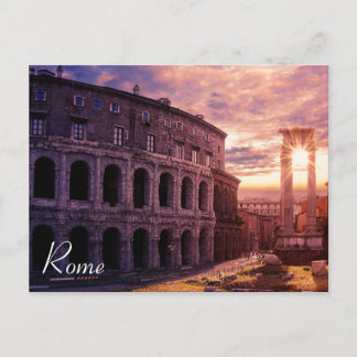 Sonnenuntergang über Rom Kolosseum Postkarte