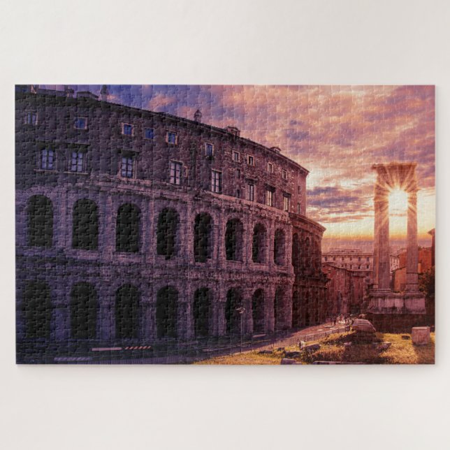 Sonnenuntergang über Rom Kolosseum Puzzle (Horizontal)