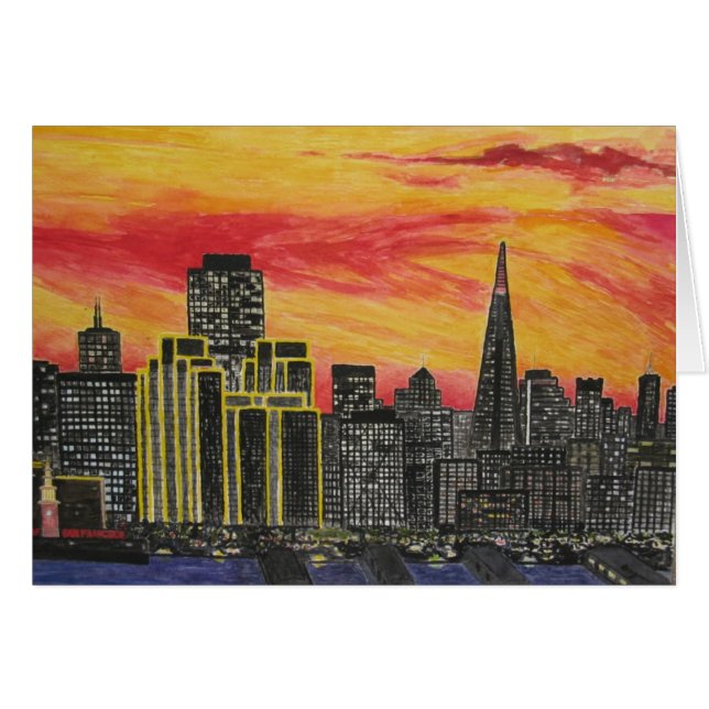 Sonnenuntergang über San Francisco (Vorderseite (Horizontal))