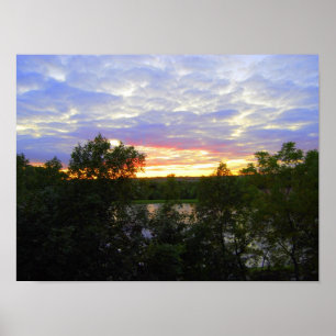 Sonnenuntergang über Stilwell Pond (16x12) Poster