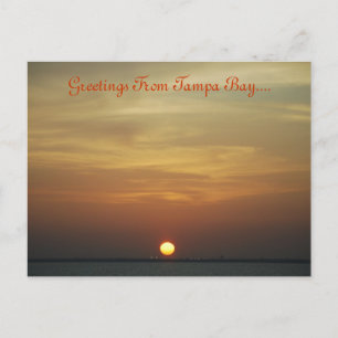 Sonnenuntergang über Tampa Bay Post Card Postkarte