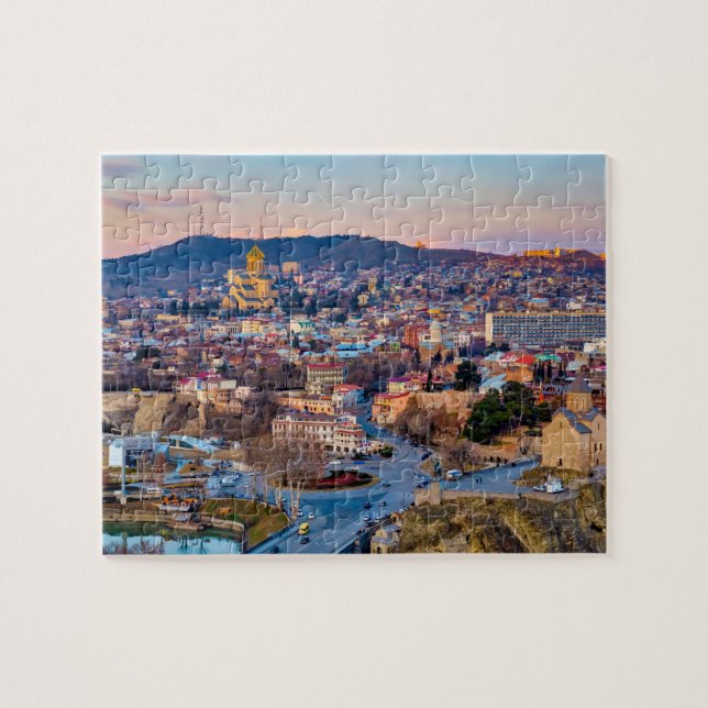 Sonnenuntergang über Tiflis Puzzle (Horizontal)