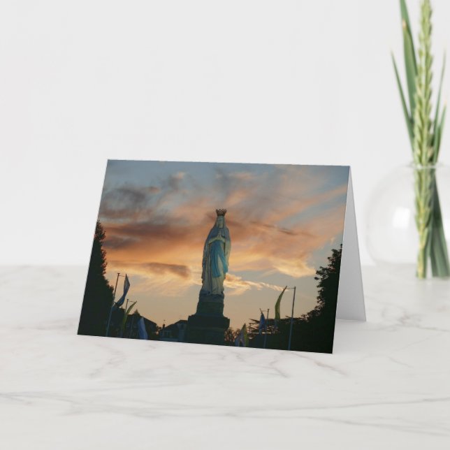 Sonnenuntergang über unserer Lady of Lourdes, Fran Karte (Vorderseite)