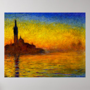Sonnenuntergang über Venedig durch Claude Poster
