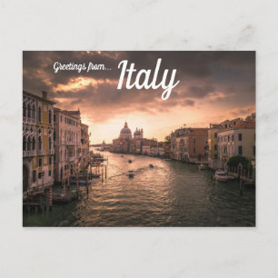 Sonnenuntergang über Venedig Italien Postkarte