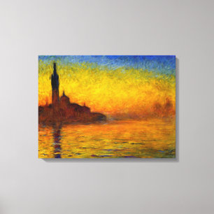 Sonnenuntergang über Venedig von Claude Monet Canv Leinwanddruck