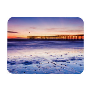 Sonnenuntergang über Ventura Pier und Strand Magnet