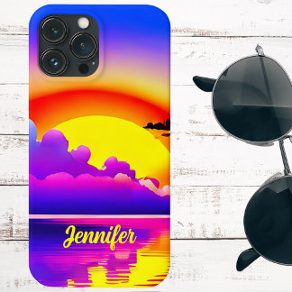Sonnenuntergang über Wasser-Signature iPhone 13 Pro Max Hülle