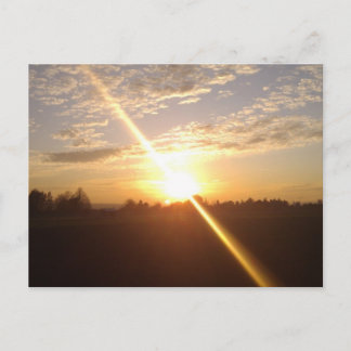 Sonnenuntergang über Wiesbaden und Mainz Postkarte